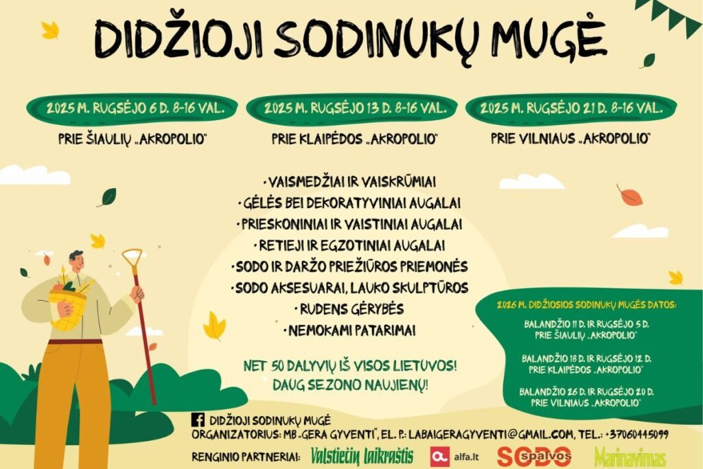 Didžioji sodinukų mugė rugsėjį