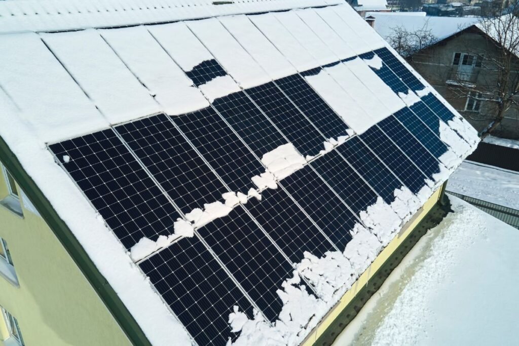 Saulės kolektoriai žiemą: debesuotumas ir netiesioginė šviesa